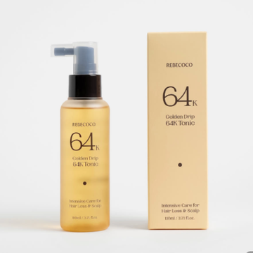 Golden Drip 64K Korean Scalp Cooling Hair Tonic | Deep Cleansing & Scalp Balance Care - 110ml