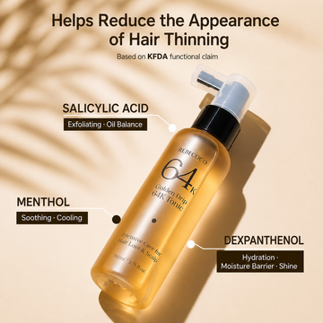 Golden Drip 64K Korean Scalp Cooling Hair Tonic | Deep Cleansing & Scalp Balance Care - 110ml