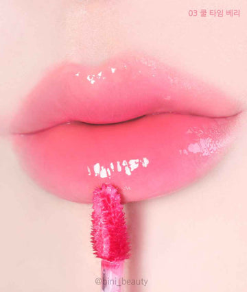 MILKTOUCH Jelly Lip Glow Tint - Hydrating Lip Gloss with Long-Lasting Moisture, Lip Stain, Lightweight, Radiant Shine, Perfect for Daily Use, Glass Korean Lip Oil (03 Cool Time Berry)