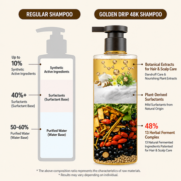(W)Golden Drip 48K Korean Scalp Shampoo | Deep Cleansing & Scalp Balance Care - 255ml