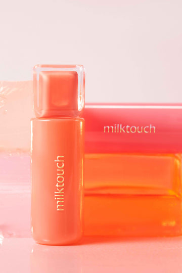MILKTOUCH Jelly Lip Glow Tint - Hydrating Lip Gloss with Long-Lasting Moisture, Lip Stain, Lightweight, Radiant Shine, Perfect for Daily Use, Korean Lip Oil (01. New Peach Bear)