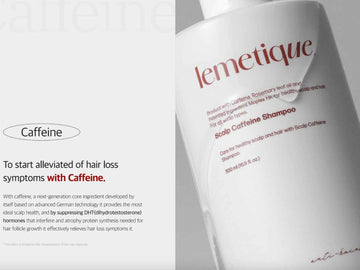 Lemetique Scalp Caffeine Shampoo hair loss prevent with Caffeine, Rosemary leaf oil